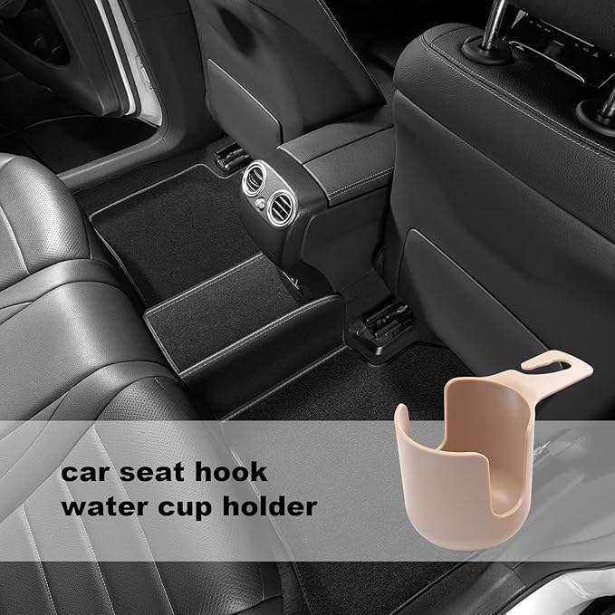 Cup Holder for Car, Back Seat Cup Holders for Cars Hanging Mount Drink Water Bottle Storage Holder Vehicle Beverage Organizer Auto Interior Organizer for Trash Bag, Clothing, Bottles