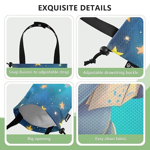 ALAZA Hanging Car Trash Bags Garbage Bag Trash Can for Back Seat Small Elephant Reading Washable Storage Bag Retractable 2 Pack