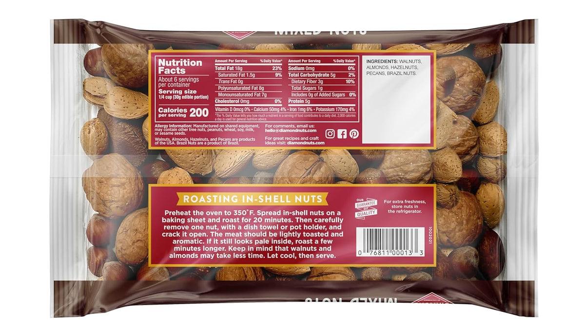 Diamond of California In-Shell Mixed Nuts, 16.0 oz. Bag