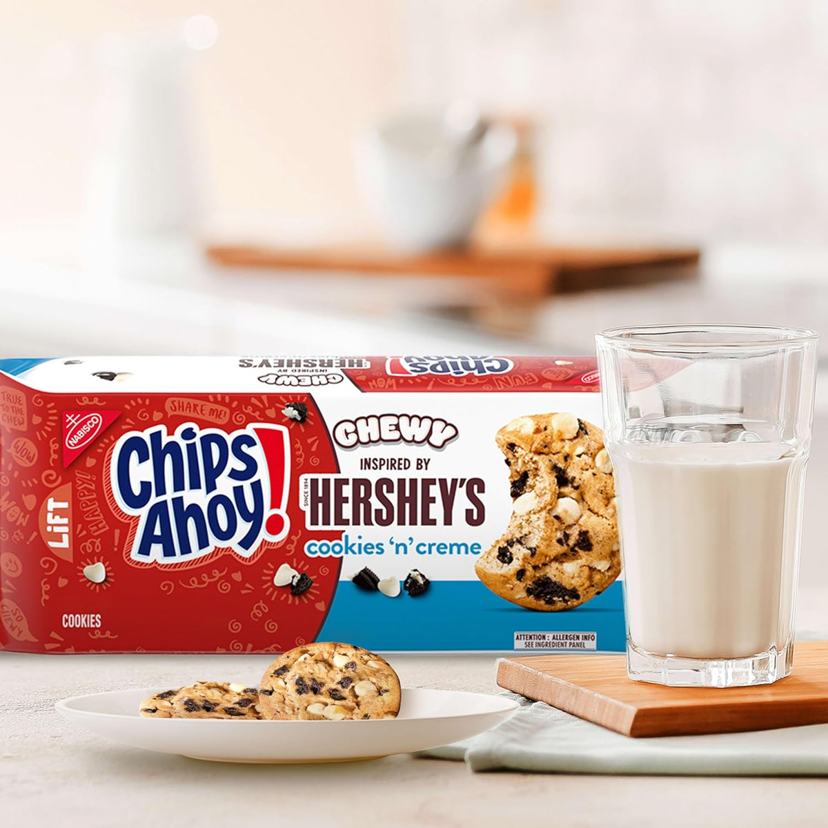 CHIPS AHOY! Chewy Hershey's Cookies 'n' Creme Bar-Inspired Cookies, 9.58 oz