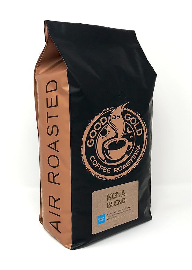 Kona Blend Coffee - Good As Gold Coffee Roasters - Whole Bean (5lb)