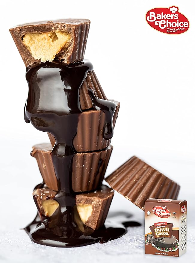 Dutch Cocoa Powder - Unsweetened Chocolate Powder- 15 Ounce - Dairy Free Kosher - Bakers Choice