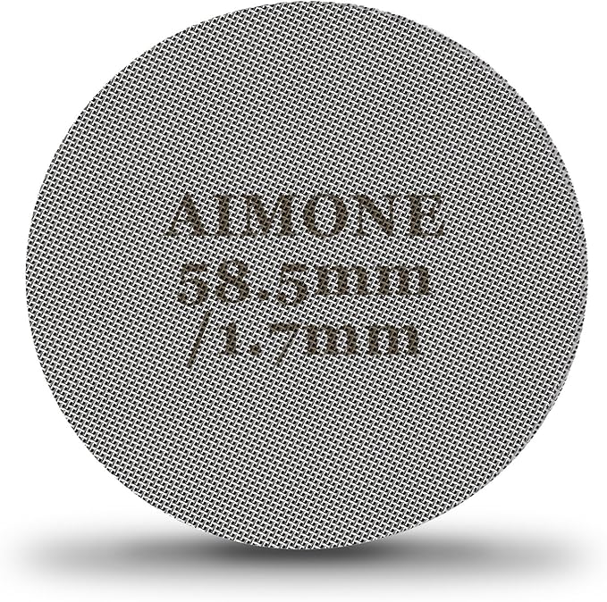 Espresso Puck Screen - Lower Shower Screen Compatible With Espresso Portafilter Filter Basket, Reusable1.7mm Thickness,150μm, 316 Stainless Steel (1, 58.5MM)