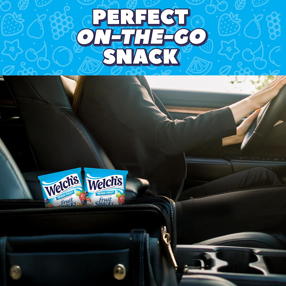 Welch's Fruit Snacks, Mixed Fruit, Bulk Pack, Individual Single Serve Bags, 0.8 oz (Pack of 40)