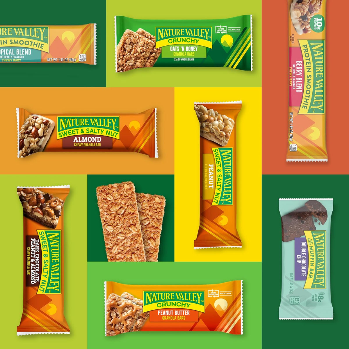 Nature Valley Protein Chewy Snack Bars, Peanut Butter Dark Chocolate, 20 Bars, 28.4 oz
