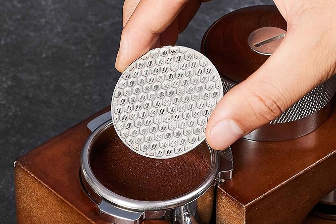 Espresso 3cps 58.5mm Puck Screen made of 316 stainless steel 1mm thick 60μm accuracy Reusable Filter for Espresso Portafilter Filter Basket