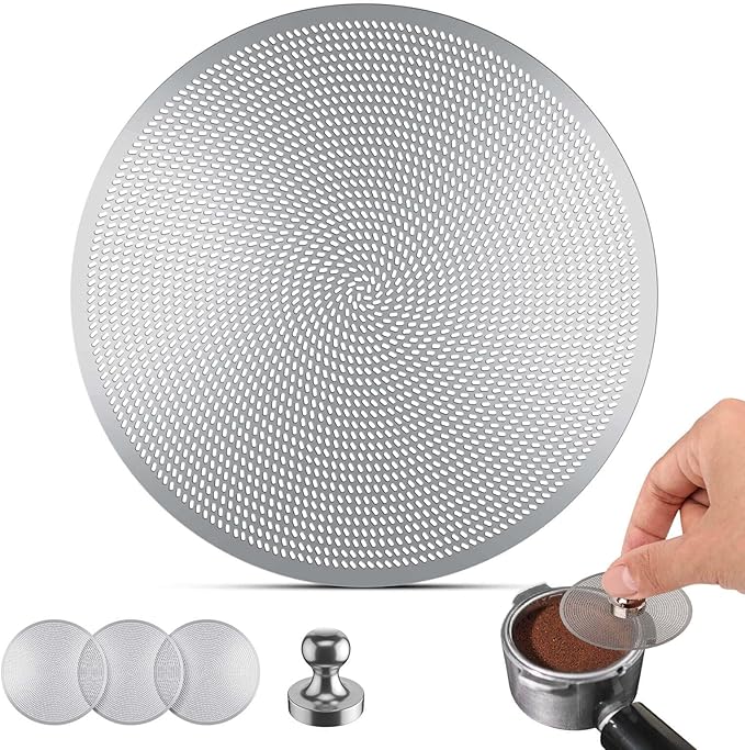 3 Pcs 51mm Espresso Puck Screen - 0.2mm Ultra Thin Espresso Puck, Stainless Steel Reusable Coffee Filter, Compatible with 51mm CASABREWS/Delonghi Decica Portafilter Basket