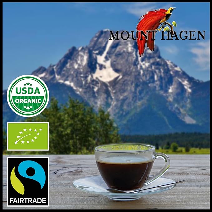 Mount Hagen 25 Count Single Serve Instant Coffee Packets | Organic Medium Roast Arabica Beans | Eco-friendly, Fair-Trade [25 sticks/1.76oz/50g]