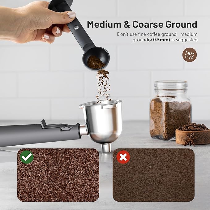 KEENSTAR 3.5Bar Espresso Machine with Milk Frother, 800W Compact Espresso and Cappuccino Machine with Preheating Function, 4 Cup Espresso Maker for Cappuccino or Latte, Gift for Coffee Lover