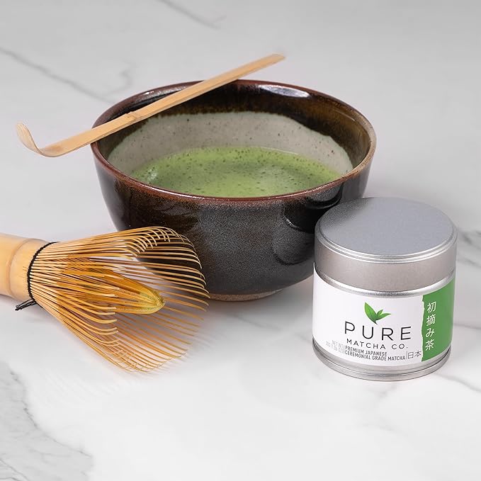 Pure Matcha Co | Premium Ceremonial Grade Matcha Green Tea Powder | Authentic Japanese Origin | Sugar Free | 30g, 1.06oz