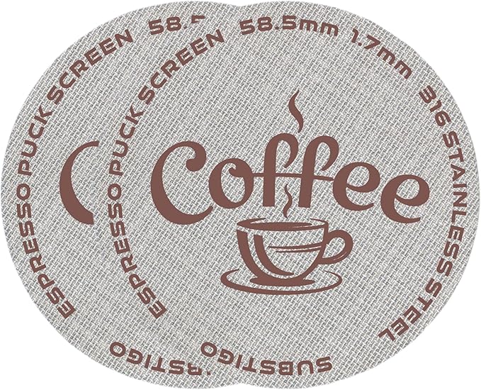 58 mm Espresso Puck Screen for Breville Dual Boiler Portafilter Espresso Filter Screen 58.5mm Puck Screen for GAGGIA Espresso Puck Screen Machine Filter 1.7mm Thickness 316 Stainless Steel 2 Packs