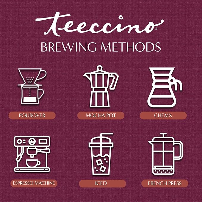 Teeccino Java Chicory Coffee Alternative - 11 Ounce - Ground Herbal Coffee That’s Prebiotic, Caffeine Free & Acid Free, Medium Roast