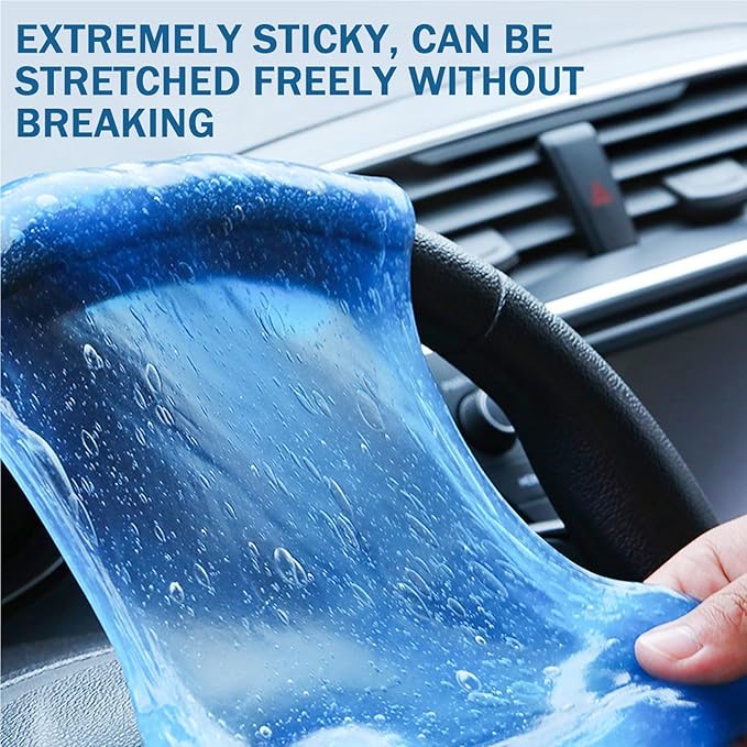 2-Pack Car Cleaning Putty, Reusable Gel for Auto Vents and Crevices, Effective Interior Dust Remover..