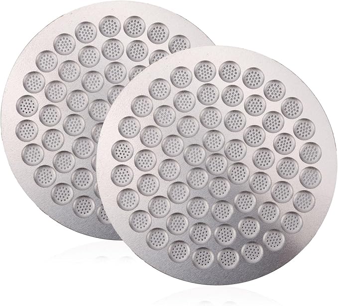2pcs Espresso Puck Screen, 53mm Stainless Steel Coffee Portafilter Puck Screen 0.8mm Thickness Reusable Coffee Machine Accessories Compatible with Breville (Silver)