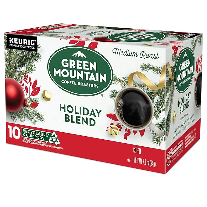 Green Mountain Coffee Roasters K-Cups, Holiday Blend, 10 Count