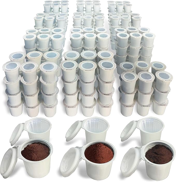 288 iFillCup Pods – Fresh Fill Your Favorite Coffee, Fits all K Cup Brewers, Save $Hundreds, DeepBrew Filter Holds 50% More Coffee for a Richer or Larger Brew, Elevate Your K Cup Experience (White)