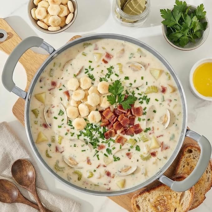 12 Quart Nonstick Stock Pot with Lid, BEZIA Ceramic Big Soup Pot for Holiday Feasts, Cooking Pot with Stay-Cool Silicone Handle, Easy Cleanup, Perfect for Large Gatherings, Gift Giving & Batch Cooking