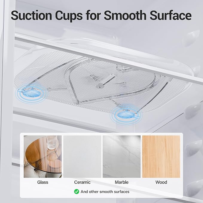 LAMU Lazy Susan Organizer Turntable 15.67''x11.7'' for Refrigerator Organizers and Storage, Fridge Organizer, Condiment Organizer for Kitchen, Table Top, Cabinet, Pantry, Countertop, 2 Pack