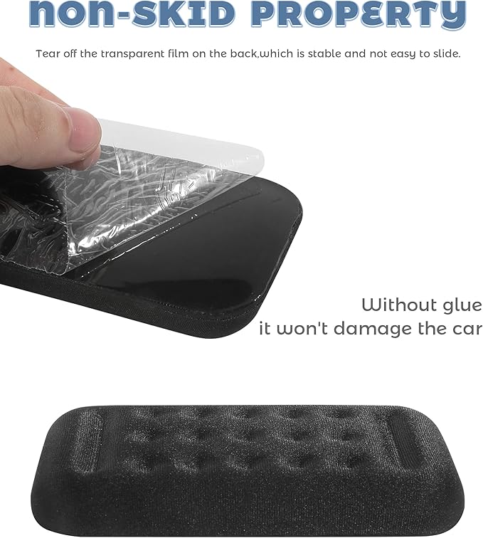 2PCS Car Door Armrest Pad,Elbow Rest for Car,Car Accessories Automotive Center Console Knee Leg Elbow Cushion Pad,Used to Arm Support Relieves Elbow Fatigue,Suitable for Most Vehicles (Black)