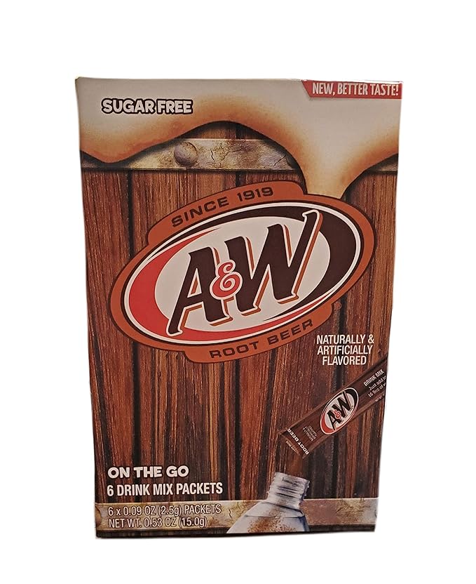 A&W Root Beer Caffeine/Sugar Free Classic On-the-Go Drink Mix Packets - 2 Pk (12 ct)