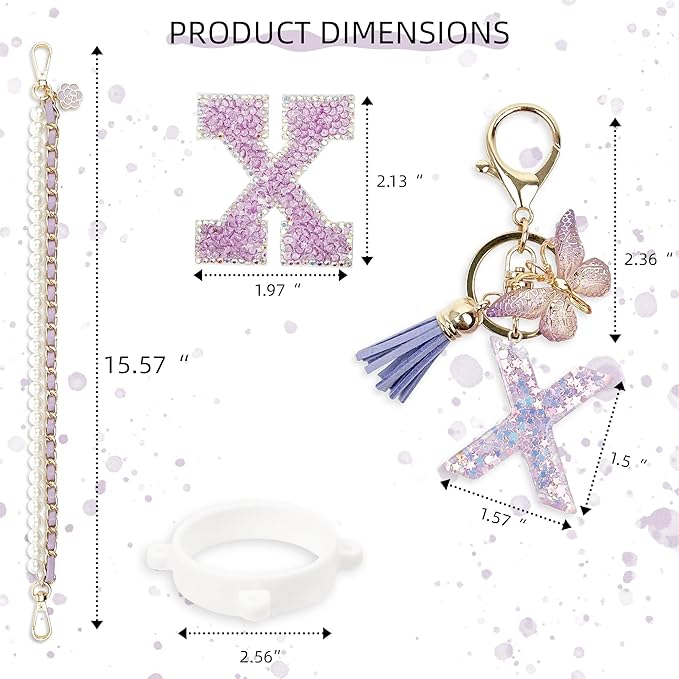 Letter Handle Strap Accessories with Cute Initial Charm Compatible with Owala Water Bottle 24oz 32oz 40oz Owala Kids
