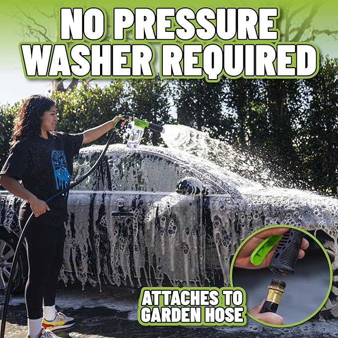 Chemical Guys TORQ Foam Blaster 6 - Foam Cannon Garden Hose Attachment,Easy to Use,Sprays Thick Suds for Safe Washing Trucks,SUVs,Motorcycles,RVs,and Other Vehicles,(Pack of 6)