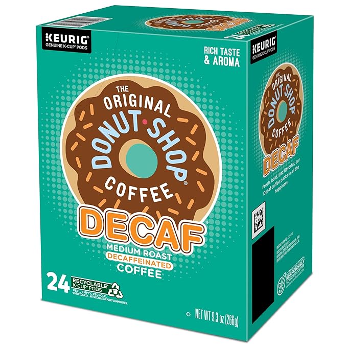 The Original Donut Shop Decaf Keurig Single-Serve K-Cup Pods, Medium Roast Coffee, 96 Count