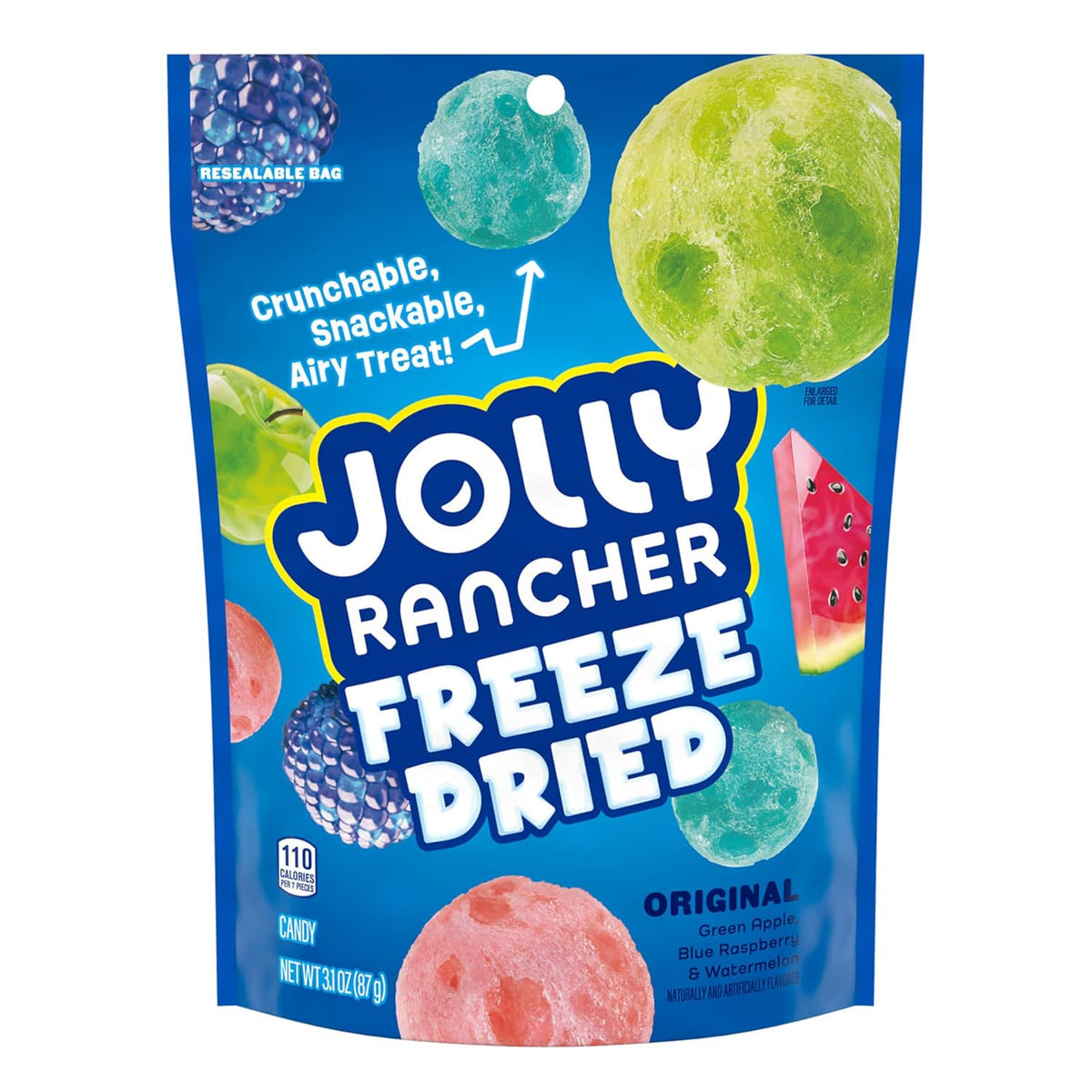 Jolly Rancher, Freeze Dried Original Fruit Flavored Candy Bag, 3.1 Ounce