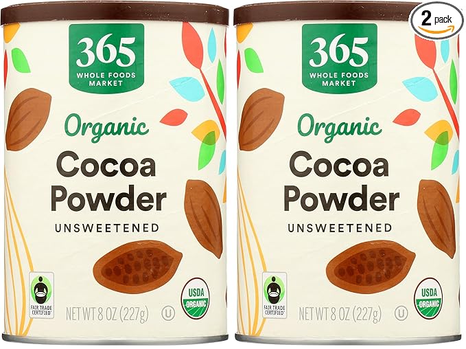 365 by Whole Foods Market, Organic Cocoa Powder, 8 Ounce (Pack of 2)