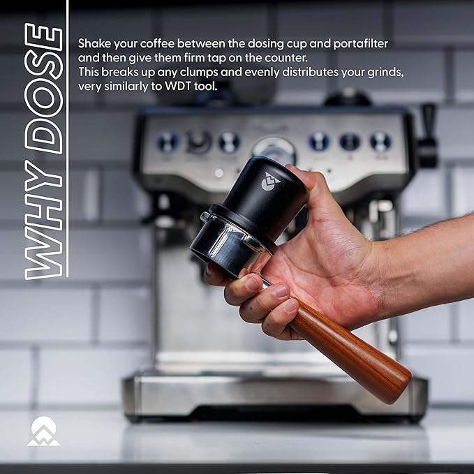 Evergreen Coffee | Espresso Accessories | 53.5mm Espresso Dosing Cup w/Activator Tab | Fits 54mm Portafilters | Breville Barista Express ProTouch, BES870XL BES870BSXL BES78VSS BES880BSS