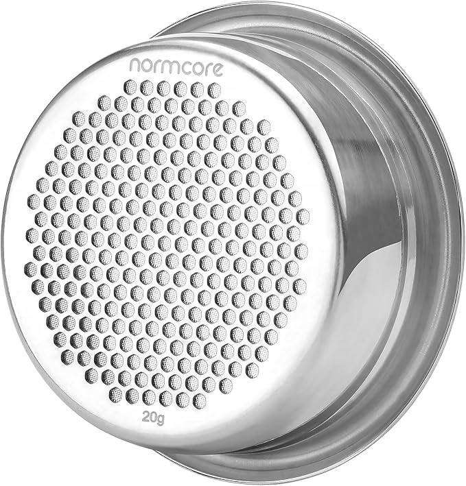 Normcore 58mm Portafilter Basket Coffee Filter, Double Layer, 304 Stainless Steel, 0.8mm Thickness, Comes with 58.5mm Puck Screen, 20 Gram