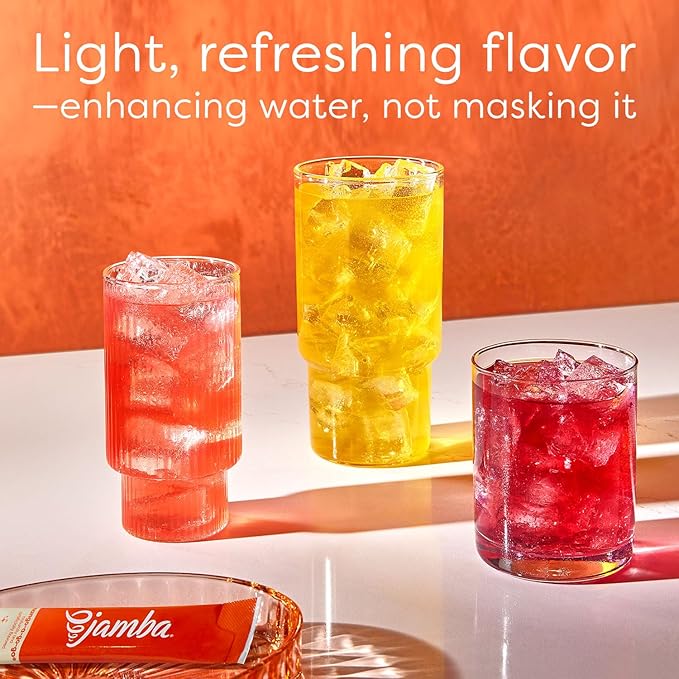 Jamba Singles To Go! Strawberries wild smoothie-inspired powdered drink mix packets, 6-Count, aspartame free, just add water