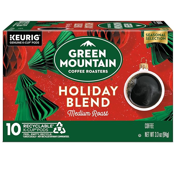 Green Mountain Coffee Roasters K-Cups, Holiday Blend, 10 Count