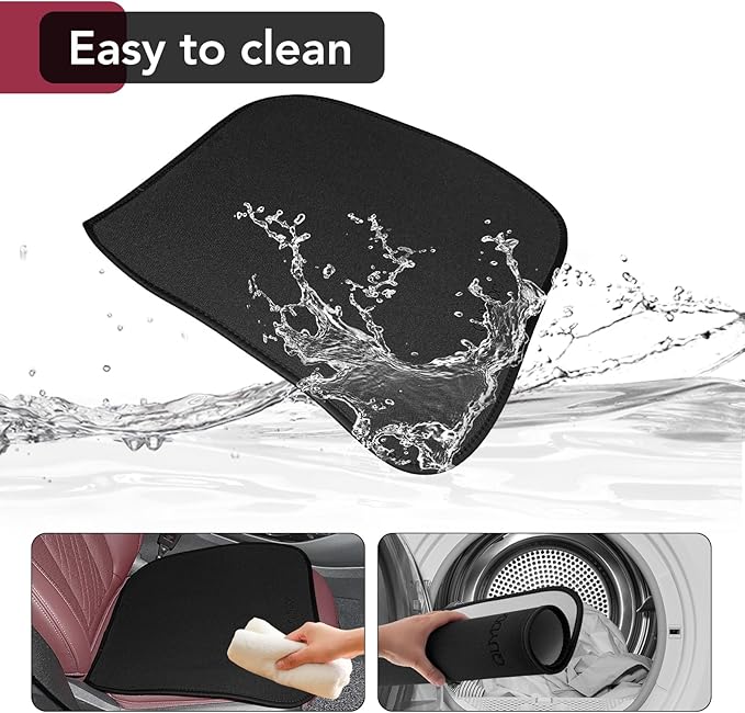 Car Seat Cover, Fit for All Car Seats, Wear-Resistant, Scratch Resistant, Washable, Used All Year Round, Protects The Seat, Does Not Affect Heating and Ventilation, Black 2 PCS