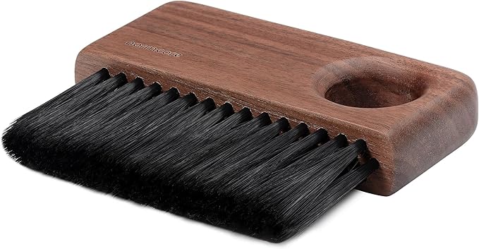 Normcore Barista Cleaning Brush, American Walnut Handle, Barista Bench Cleaning Brush for Espresso Machine, Grinder, Countertop, Compact Coffee Cleaning Tool for Home or Cafe Baristas