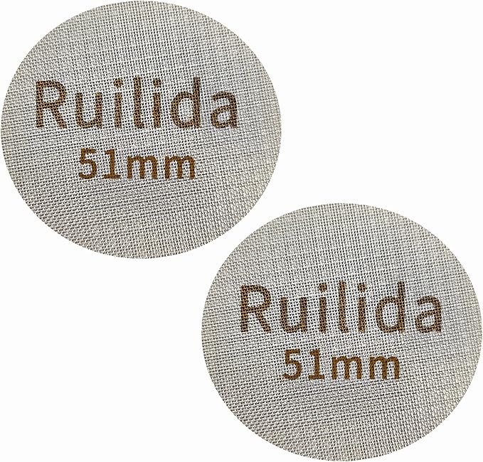 2 Packs Espresso Puck Screen 51mm, Reusable 1.7mm Thickness 150μm 316 Stainless Steel Professional Barista Coffee Filter Mesh Plate for Espresso Portafilter Filter Basket (51mm)