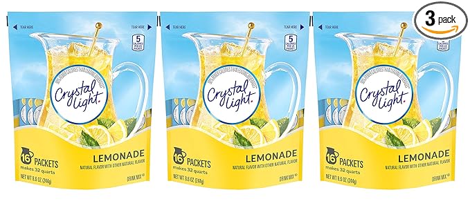 Crystal Light Lemonade Drink Mix - 8.6 oz - 16 ct - 3 pk, Packaging May Vary