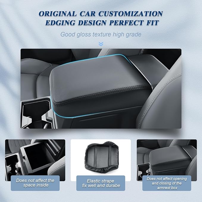BIBIBO for 2025 2026 Toyota 4Runner Center Console Armrest Cover 2025 2026 Toyota 4Runner Arm Rest Cover 2025 Toyota 4Runner Accessories 2025 4Runner Armrest (Thin)