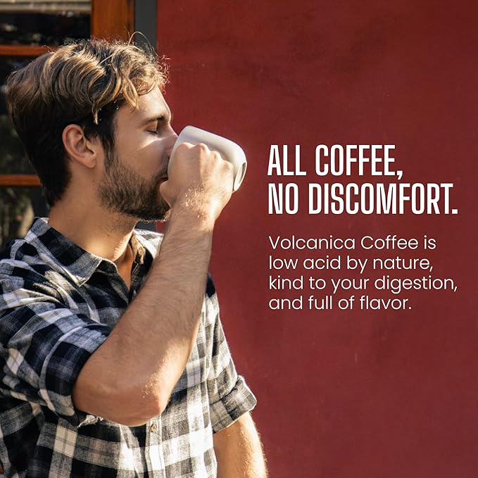 Low Acid Coffee, Blend of Natural Low Acidic Coffee, Ground, Fresh Roasted, 5 lbs