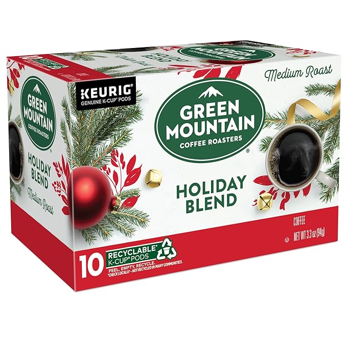 Green Mountain Coffee Roasters K-Cups, Holiday Blend, 10 Count