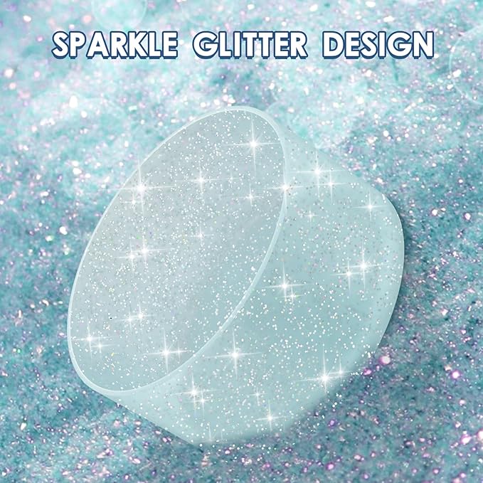Protective Glitter Silicone Boot Compatible with Owala 24oz 32oz 40oz, Bling Cup Sleeve Bottom Bumper Cover Compatible with Owala FreeSip, Twist, or Flip Stainless Steel Water Bottles