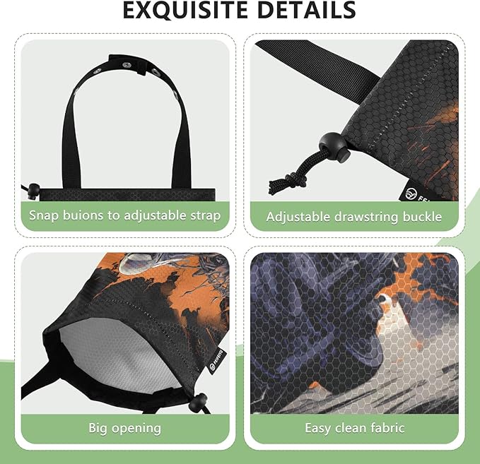ALAZA Hanging Car Trash Bags Garbage Bag Trash Can for Back Seat Small Motorcycle Race 2 Washable Storage Bag Retractable 2 Pack