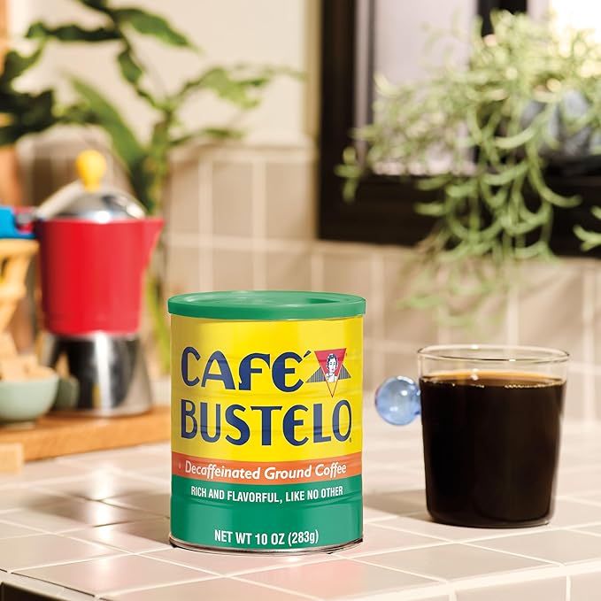 Café Bustelo, Decaffeinated Espresso Ground Coffee, 10 Oz. Can, 12 Count Case