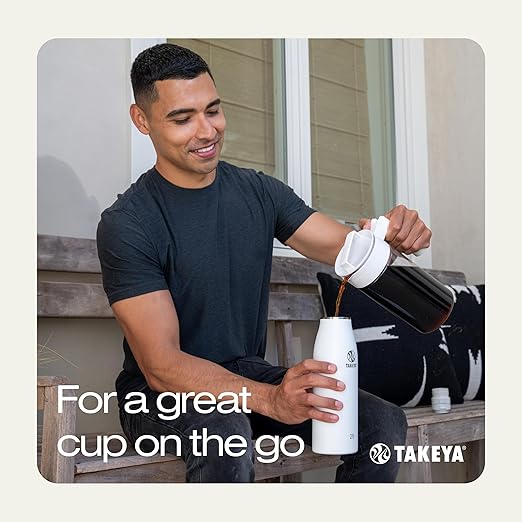 Takeya Tritan Cold Brew Coffee Maker - Airtight Pitcher with Leak-Free Lid - BPA-Free ColdBrew Maker with Silicone Handle - Dishwasher-Safe Pitcher for Homemade-Cold-Brew - 2 Quart,Black,(Pack of 4)