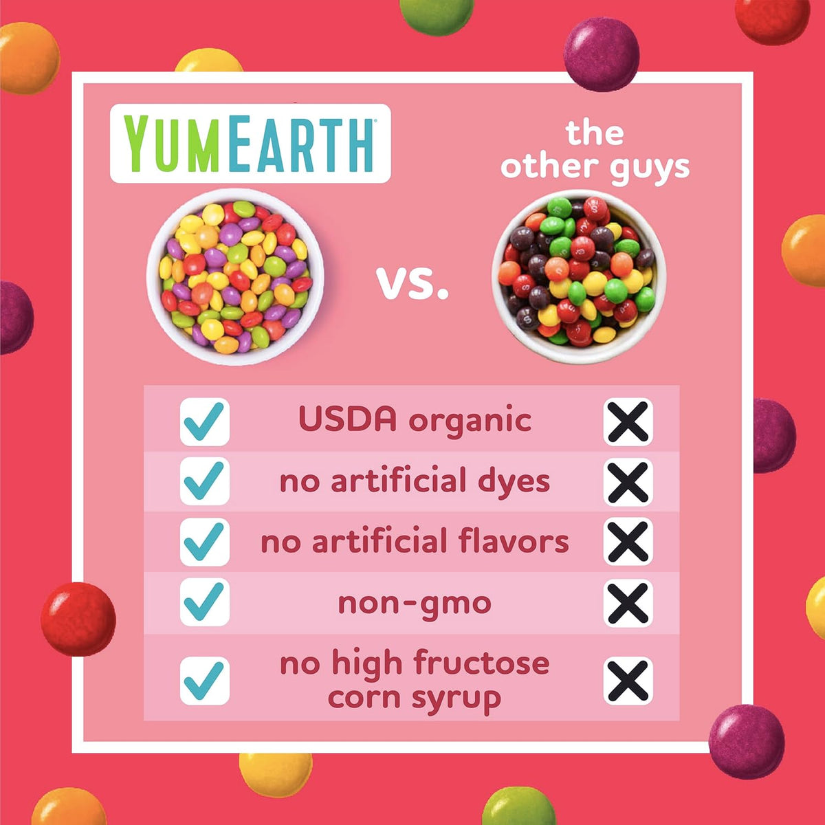 yumearth organic giggles 0.5 ounce allergy friendly candy pack of 10 individually wrapped