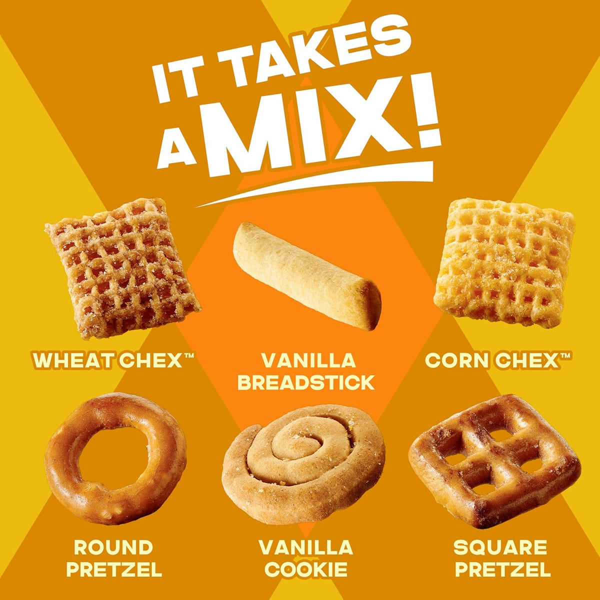 Chex Mix Honey Nut Snack Mix, Sweet and Salty Snack Bag, Family Size, 13.5 oz