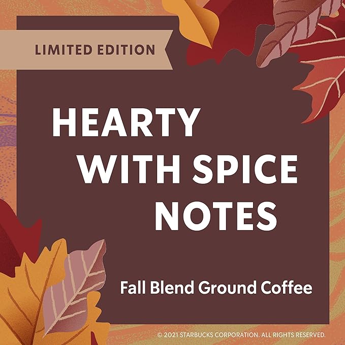 Starbucks Flavored Ground Coffee —Varitey Pack — Fall Limited Edition — 3 bags total