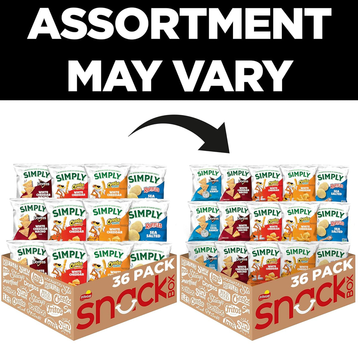 Simply Snacks Variety Pack, 0.875 Oz Bag, 36 Count, Organic, Packaging May Vary