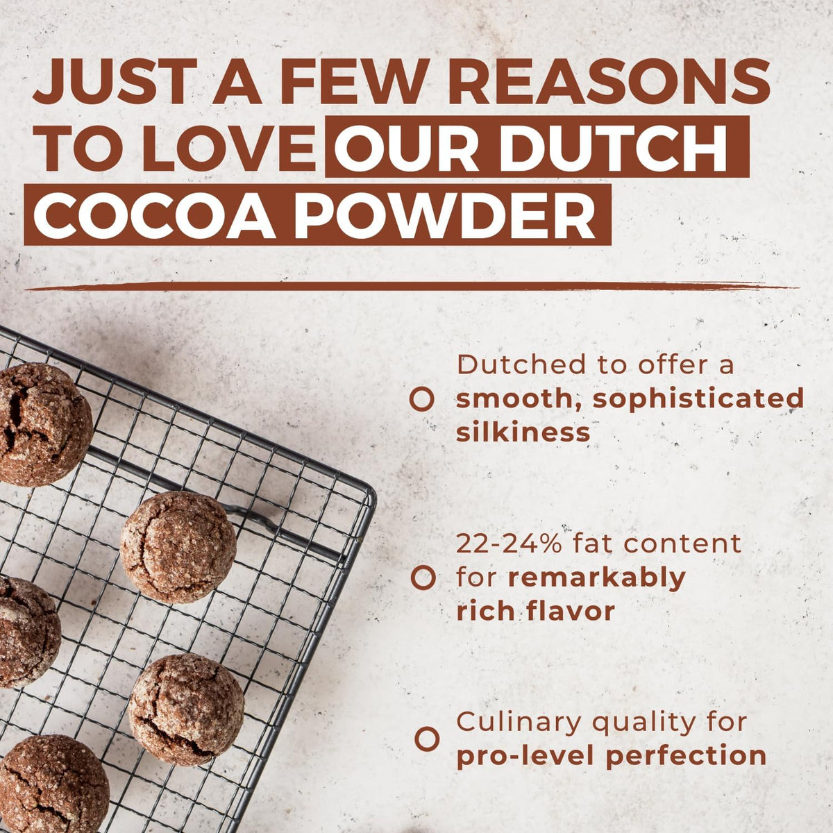 Dutch Processed Cocoa Powder Unsweetened 8 oz Non-Gmo Fair Trade Culinary Grade Cocoa