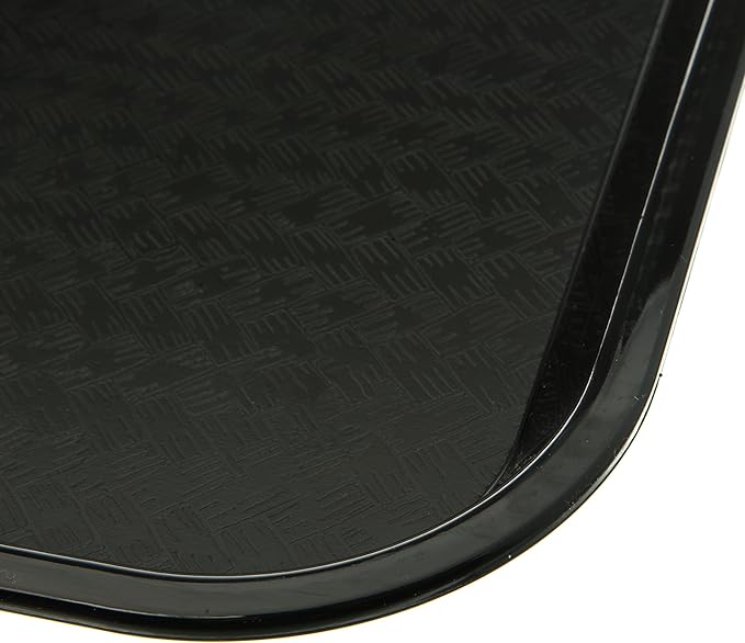 Carlisle FoodService Products Cafe Plastic Fast Food Tray, 14" x 18", Black (Pack of 2)